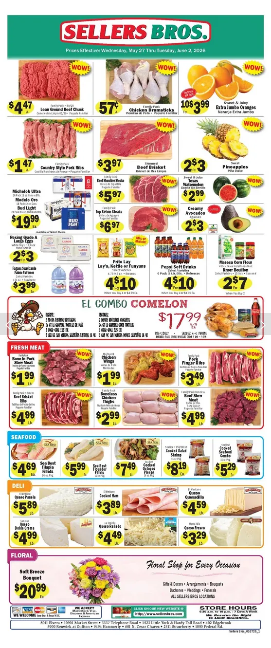 Weekly ad Sellers Bros Sales from May 28 to June 2 2026 - Page 1