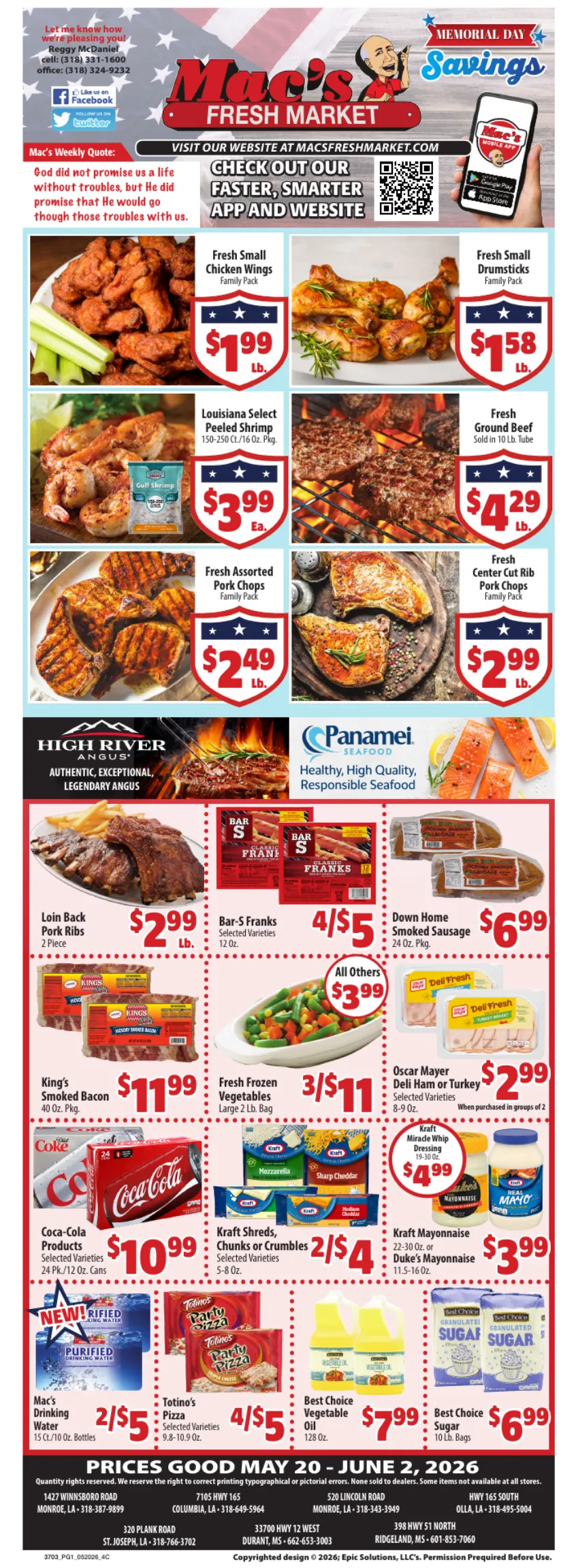Weekly ad Mac's Freshmarket Sales from May 29 to June 2 2026 - Page 1