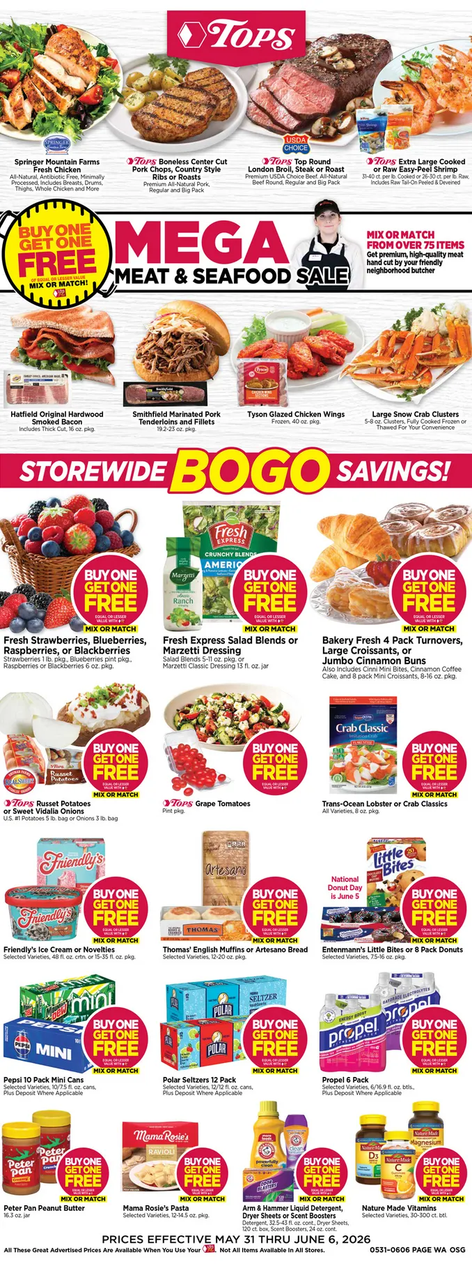 Weekly promotion  Tops Friendly Markets Sales spanning from June 1 to June 6 2026 - Page 3 for Catalogue 365