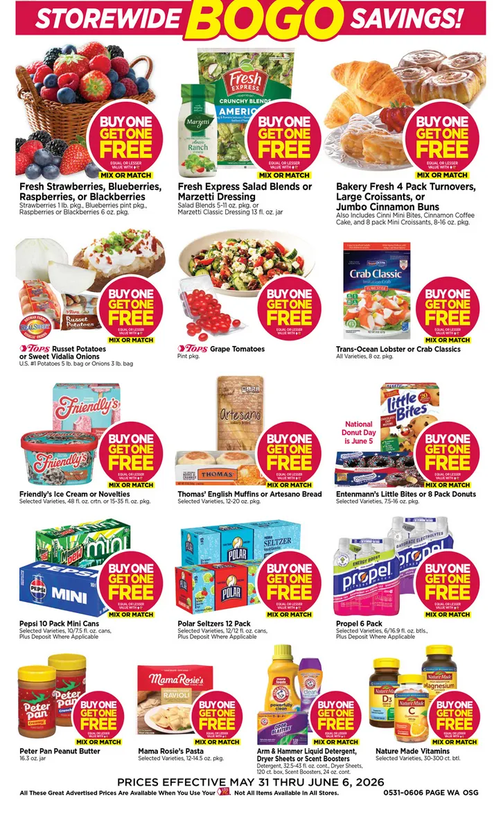 Weekly promotion  Tops Friendly Markets Sales spanning from June 1 to June 6 2026 - Page 2 for Catalogue 365