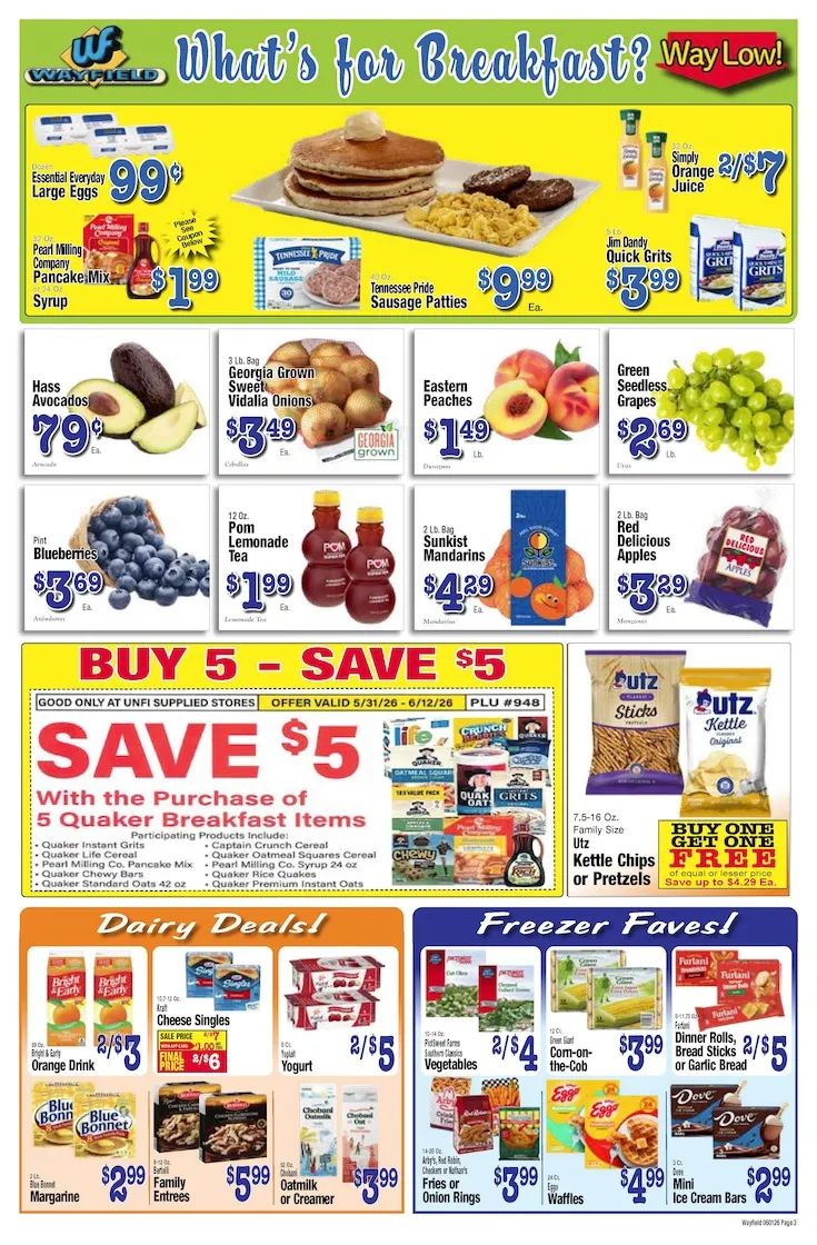 Weekly promotion Wayfield Sales spanning from June 1 to June 6 2026 - Page 3 for Catalogue 365