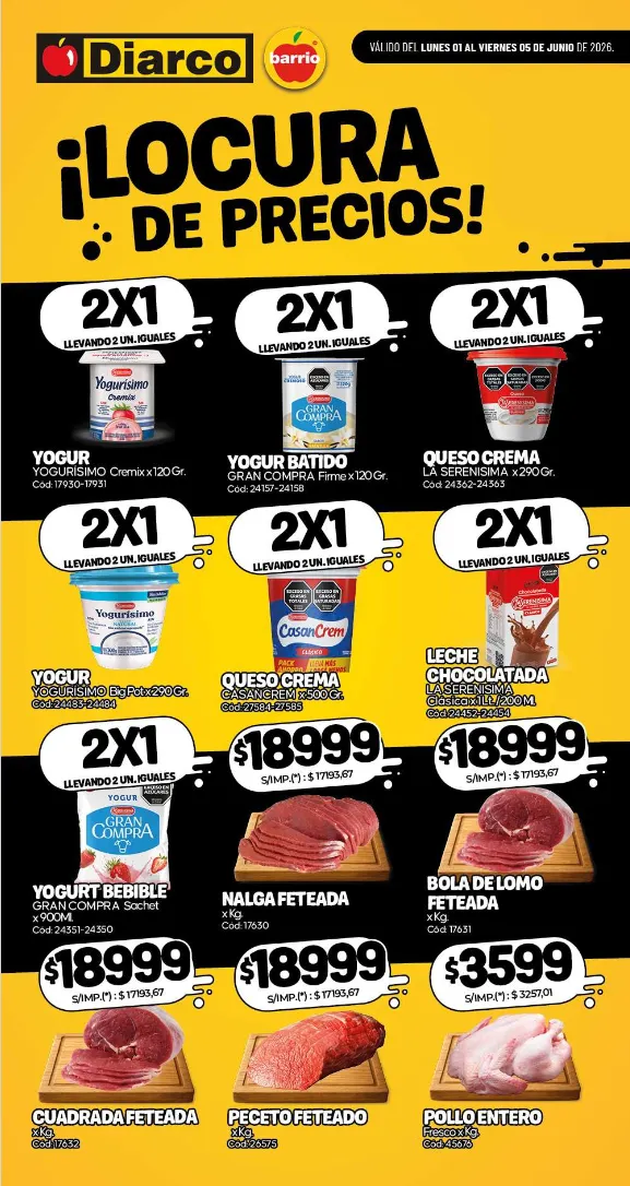 Ofertas de Ofertas Diarco  1 de junio al 5 de junio 2026 - Página 1 del catálogo