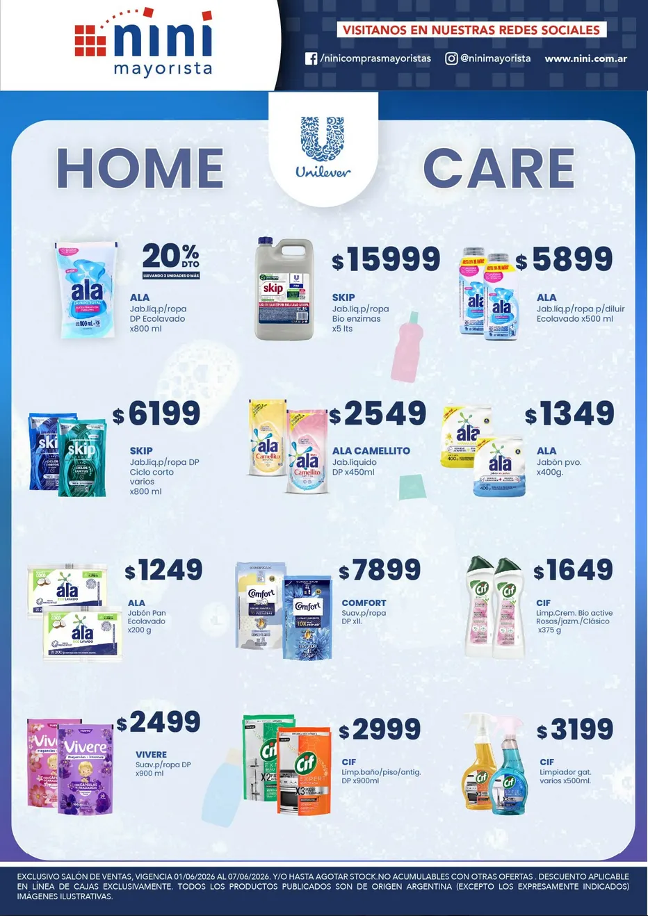 Ofertas de  Ofertas Nini Mayorista 1 de junio al 7 de junio 2026 - Página 1 del catálogo