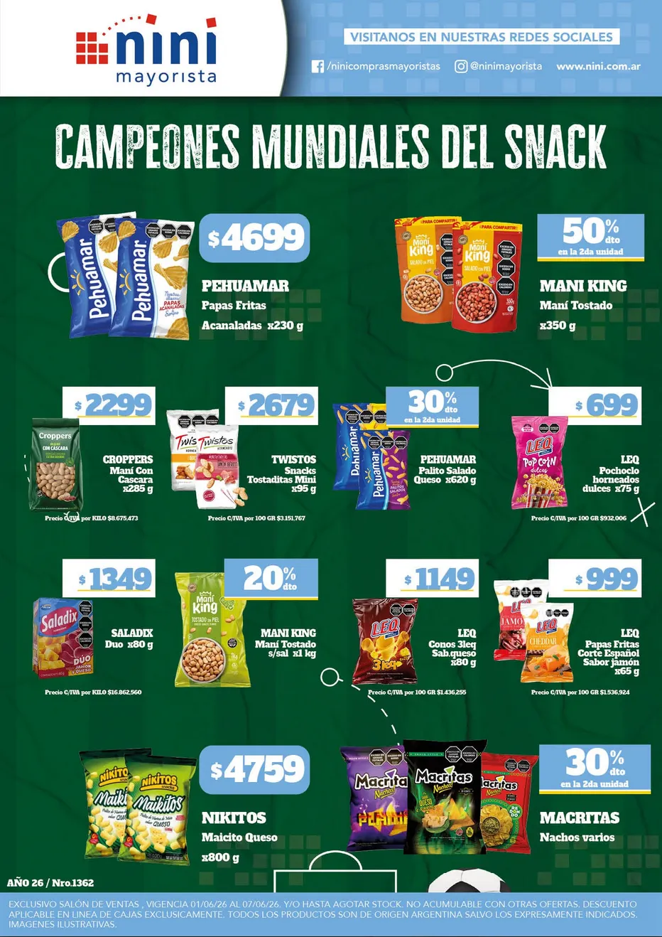 Ofertas de  Ofertas Nini Mayorista 1 de junio al 7 de junio 2026 - Página 3 del catálogo