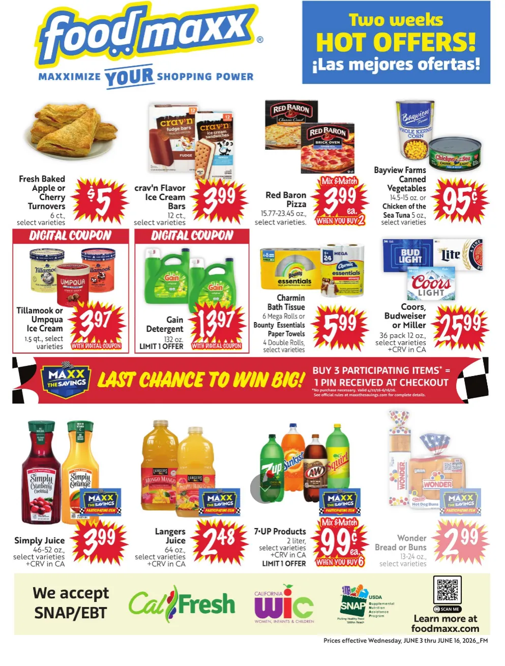 Weekly promotion FoodMaxx Sales spanning from June 3 to June 16 2026 - Page 2 for Catalogue 365