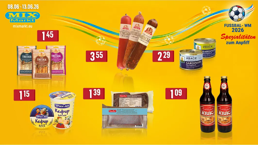 Mix Markt Angebote von 8. Juni bis 13. Juni 2026 - Prospekt seite 1