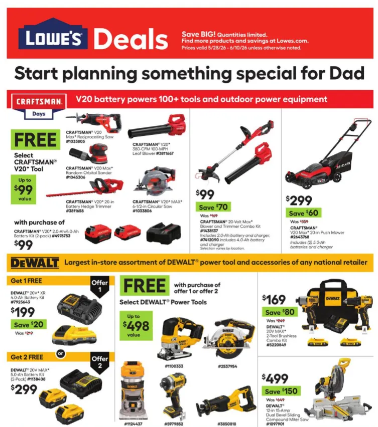 Weekly ad Lowe's Sales from May 28 to June 10 2026 - Page 1