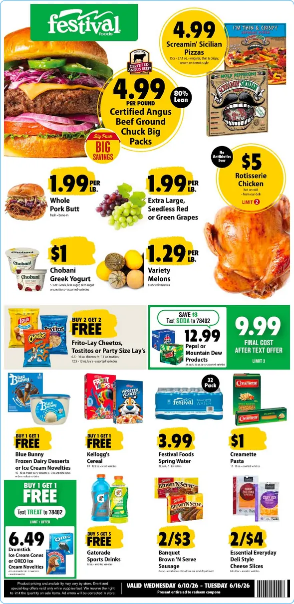 Weekly ad Festival Foods Sales from June 10 to June 16 2026 - Page