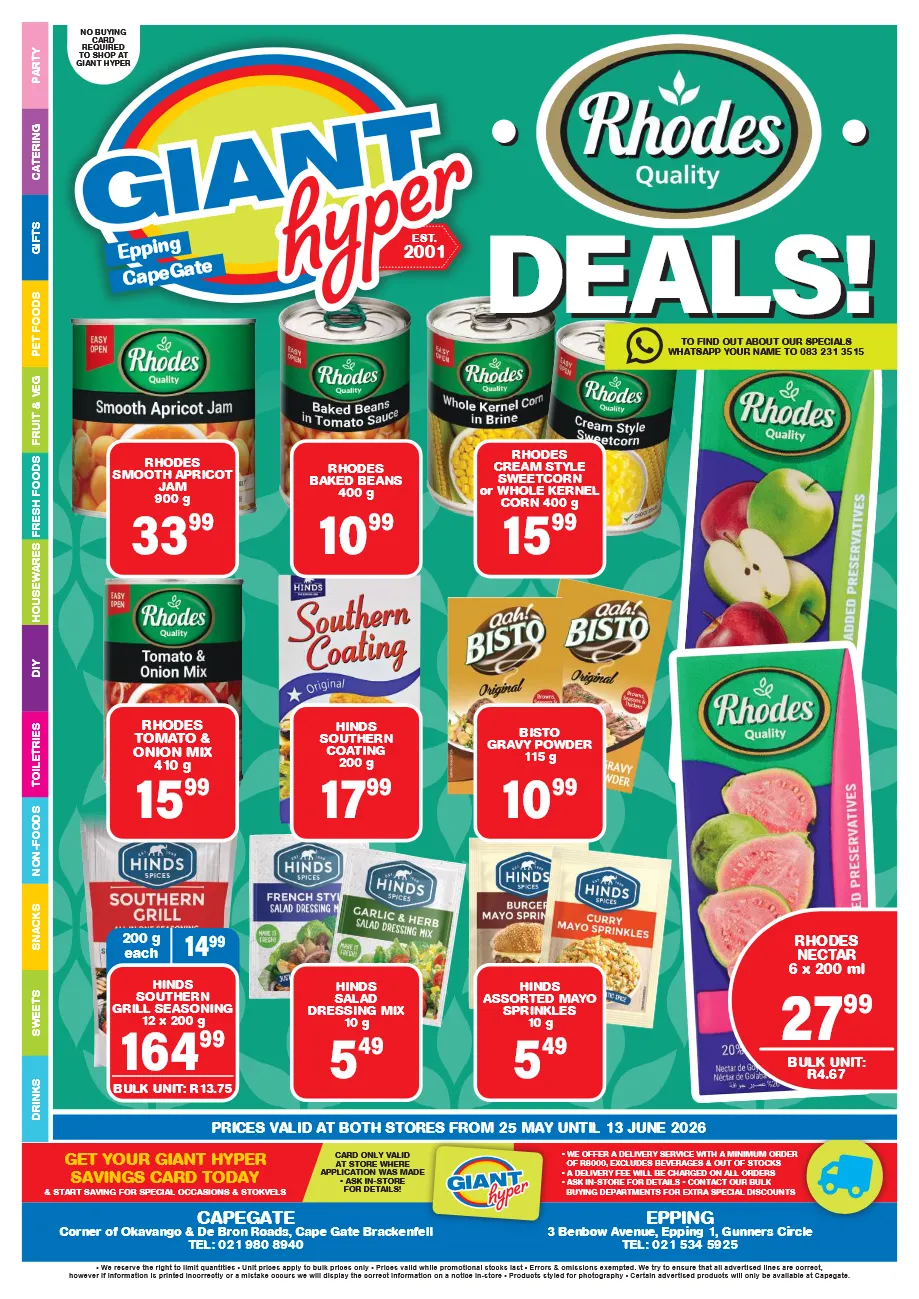 Giant Hyper Sales from 25 May to 13 June 2026 - Catalogue Page 1
