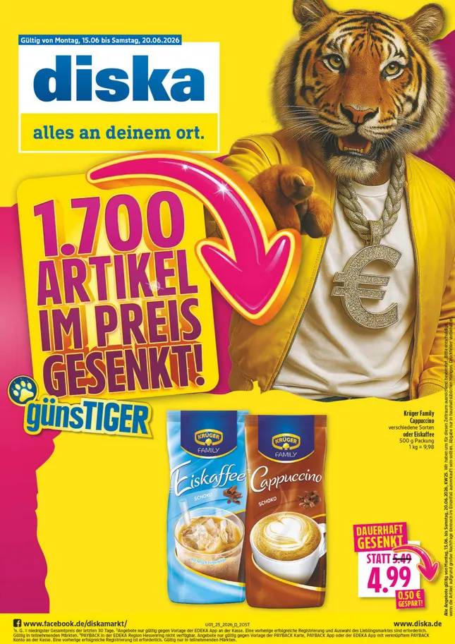 Diska Angebote von 15. Juni bis 20. Juni 2026 - Prospekt seite 1