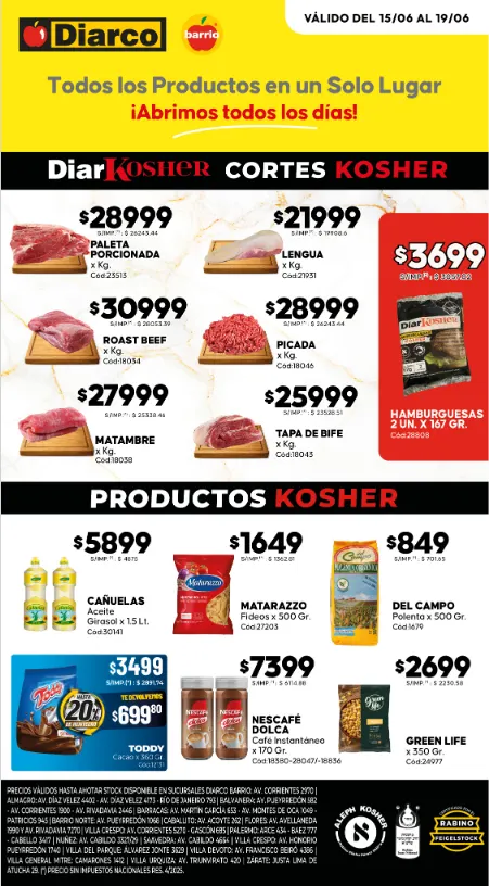 Ofertas de Diarco Ofertas 15 de junio al 19 de junio 2026 - Página 1 del catálogo