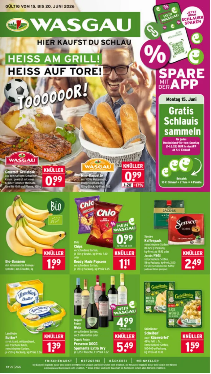 Wasgau Angebote von 15. Juni bis 20. Juni 2026 - Prospekt seite