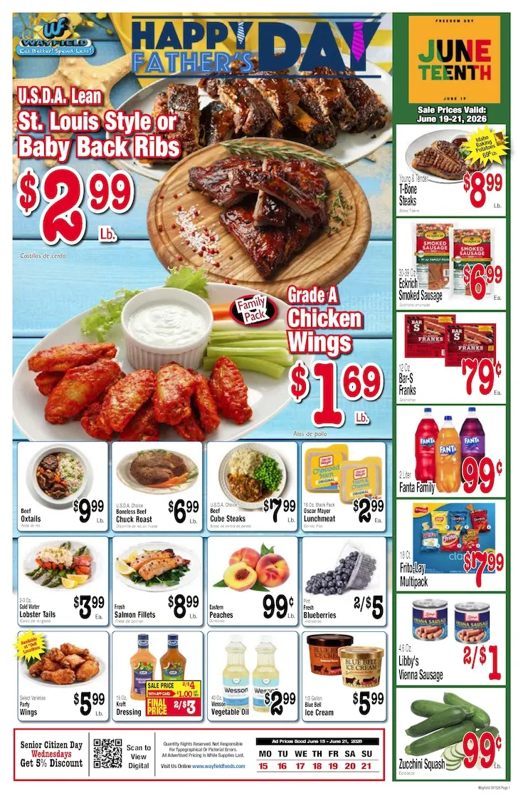 Weekly ad Wayfield Foods Sales from June 15 to June 21 2026 - Page 