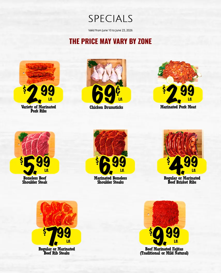Weekly ad  La Michoacana Meat Market Sales from June 10 to June 23 2026 - Page 1