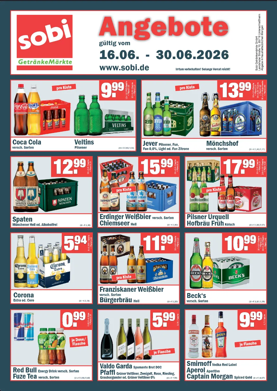 Sobi Prospekte von 16. Juni bis 30. Juni 2026 - Prospekt seite 1