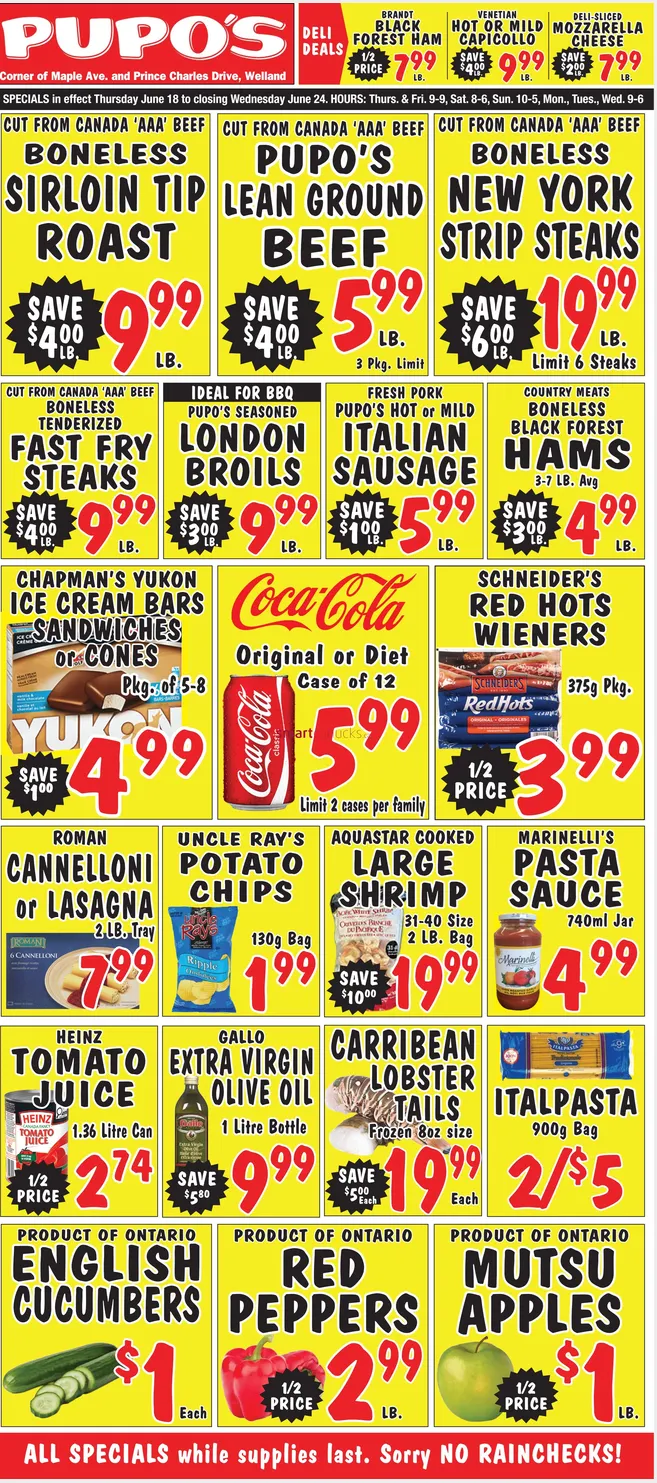 Pupo's Food Market Sales from June 18 to June 24 2026 - flyer page 1