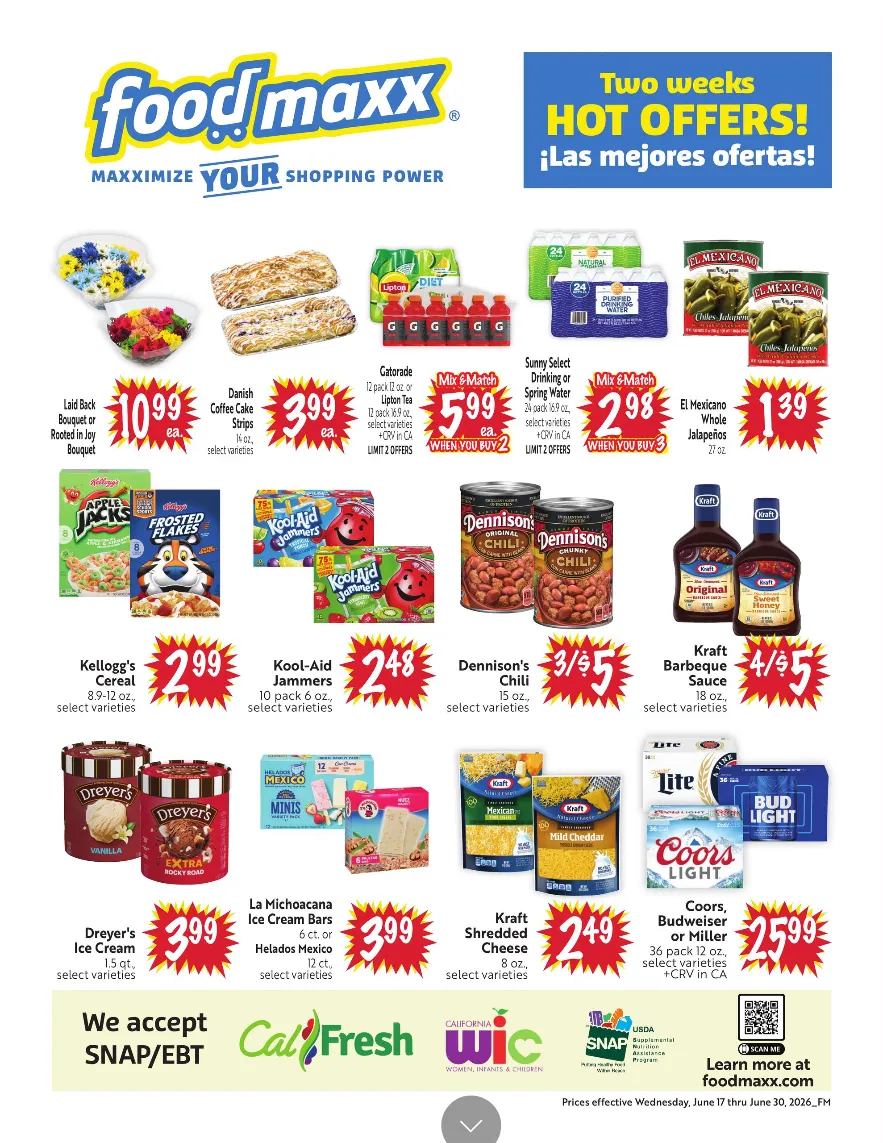 Weekly promotion FoodMaxx  Sales spanning from June 17 to June 30 2026 - Page  for Catalogue 365