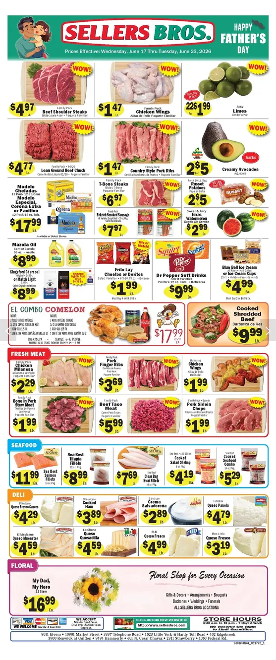 Weekly promotion Sellers Bros Sales spanning from June 17 to June 23 2026 - Page for Catalogue 365