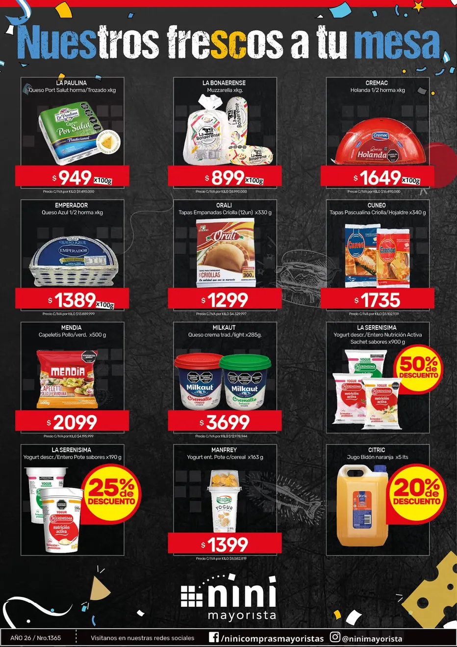 Ofertas de Nini Mayorista Ofertas 22 de junio al 25 de junio 2026 - Página 1 del catálogo