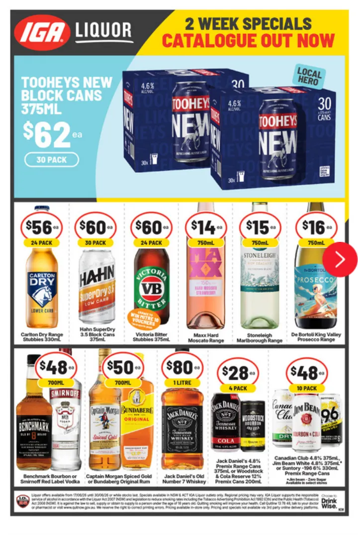IGA LIQUOR  Sales - Catalogue valid from 24 June to 30 June 2026 - page 