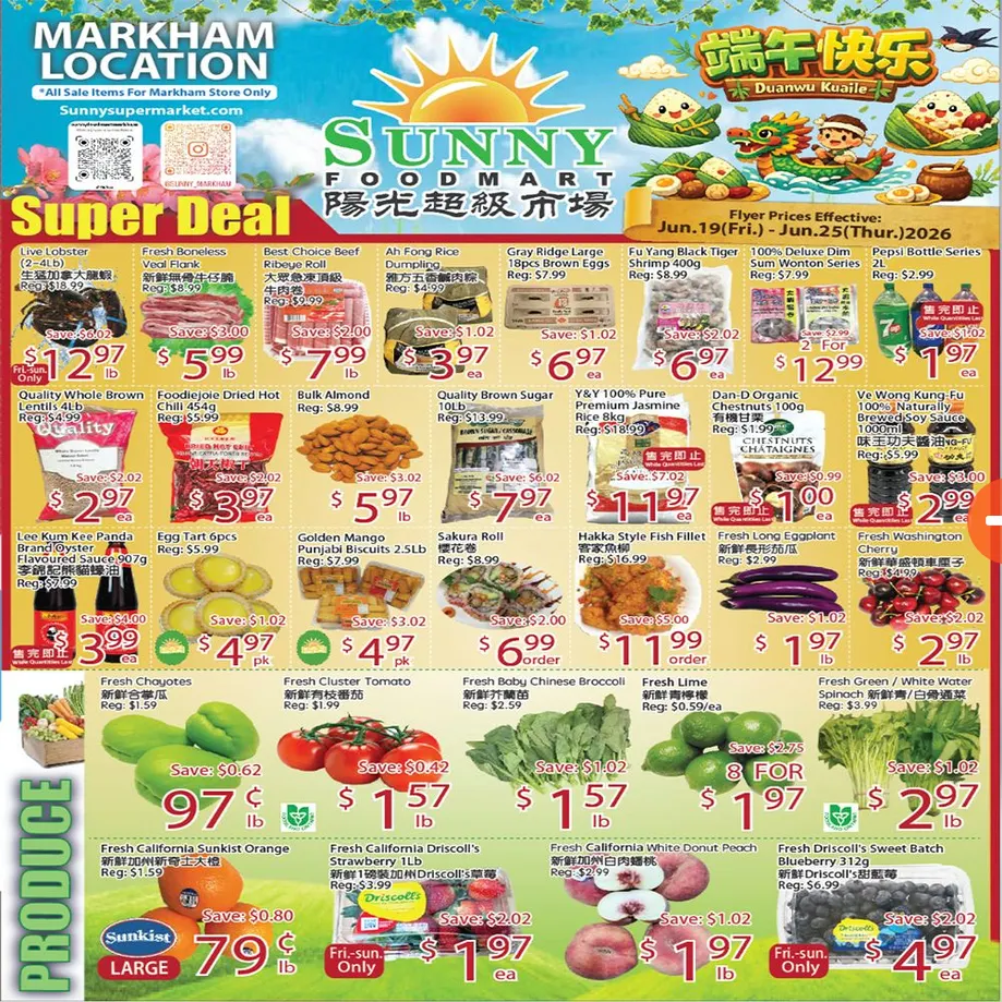 Sunny Food Mart Sales from June 19 to June 25 2026 - flyer page 1