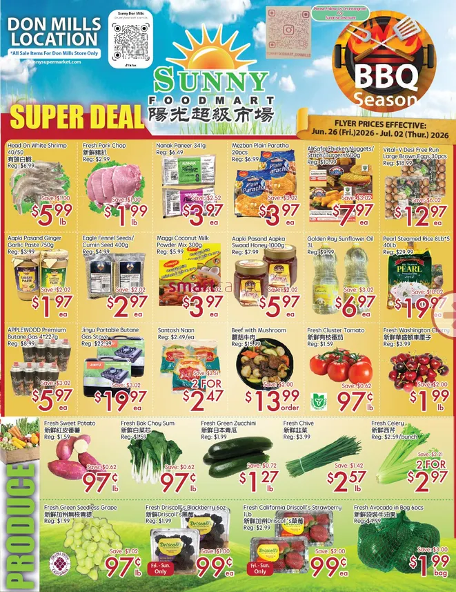 Sunny Food Mart Sales from June 26 to July 1 2026 - flyer page 1