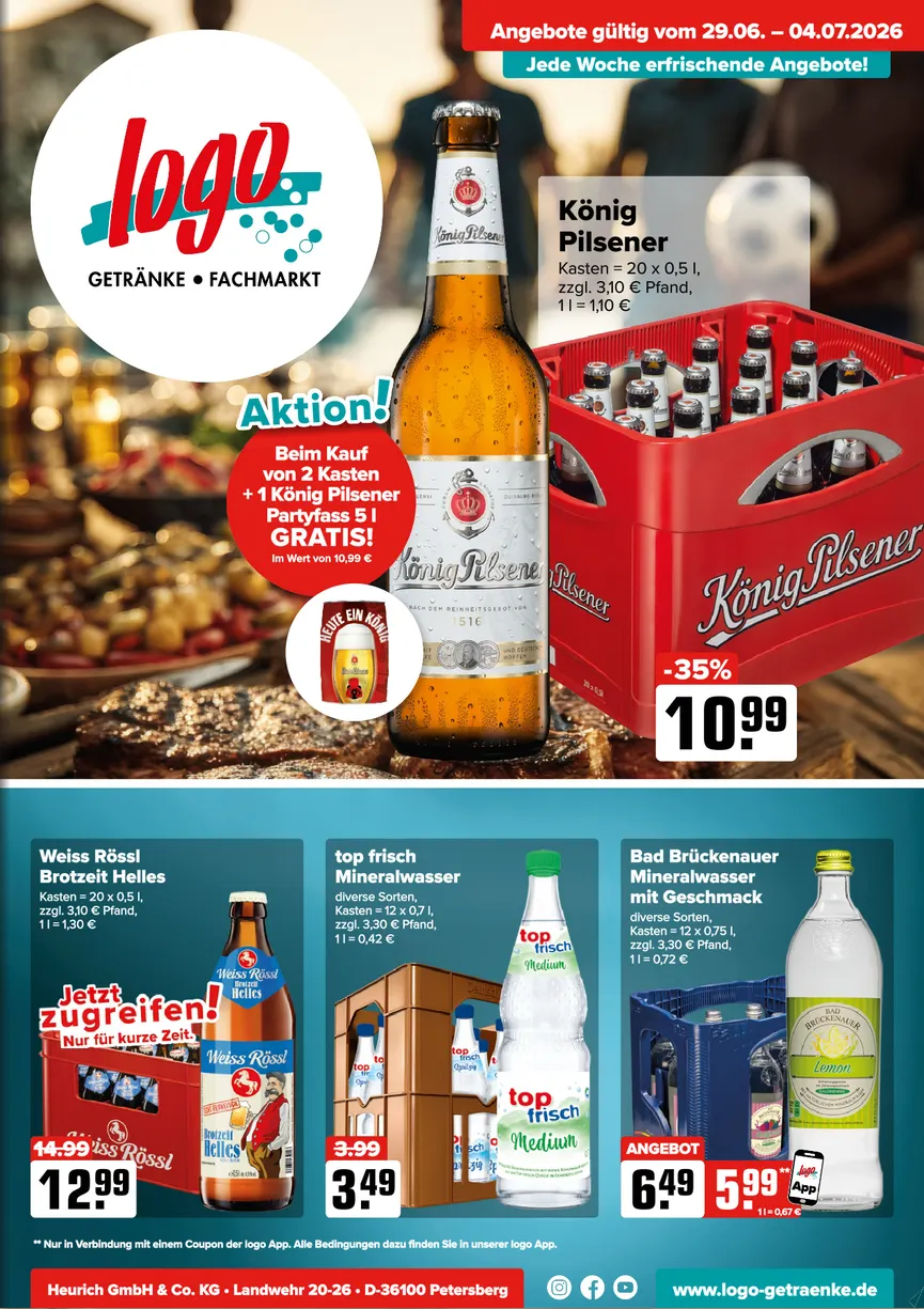 Logo Getränkemarkt Prospekte von 29. Juni bis 4. Juli 2026 - Prospekt seite 1