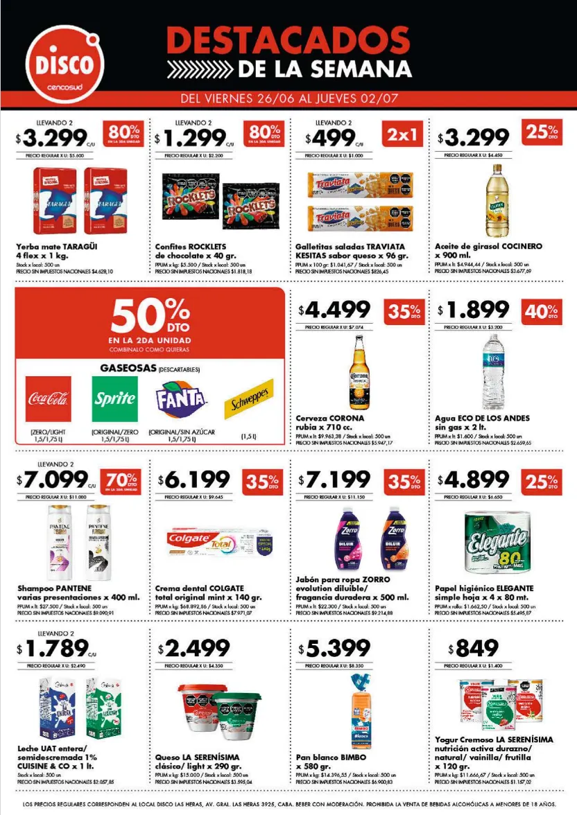 Ofertas de Ofertas Disco 26 de junio al 2 de julio 2026 - Página 1 del catálogo