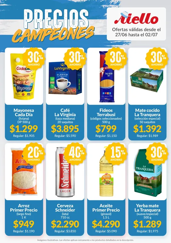Ofertas de  Ofertas Aiello Supermercados 27 de junio al 2 de julio 2026 - Página 1 del catálogo