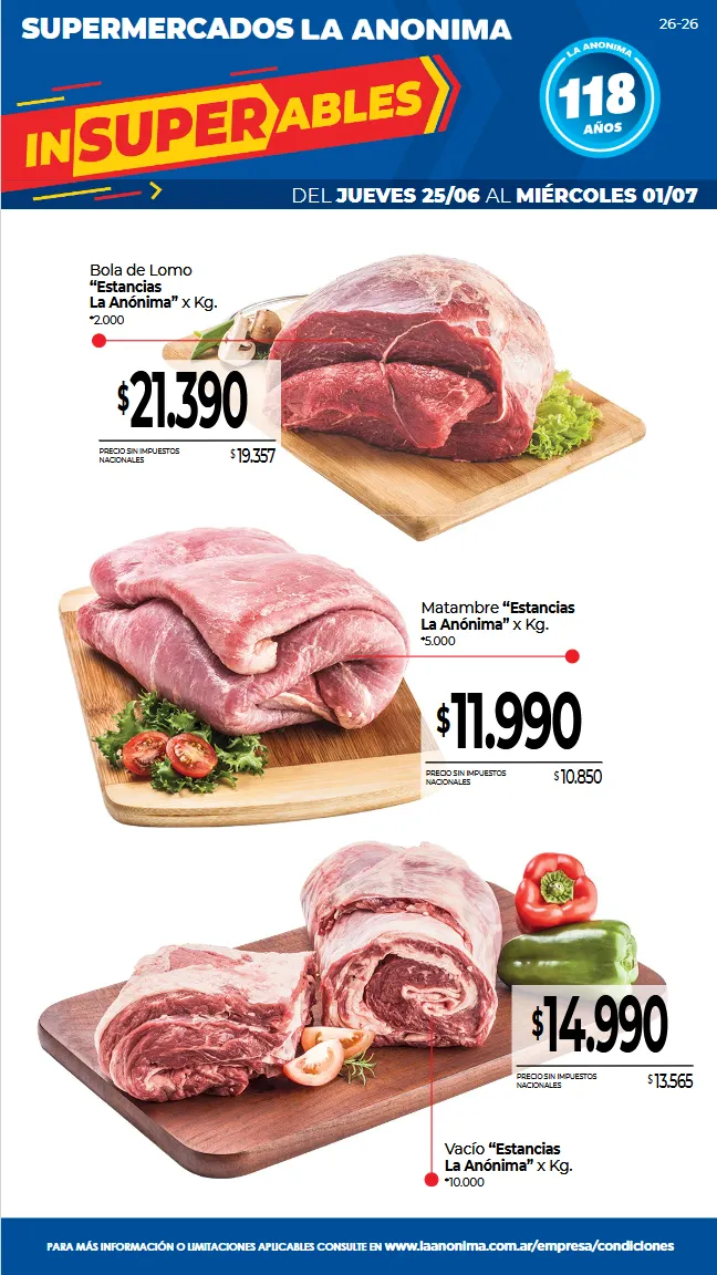 Ofertas de  Ofertas La Anónima  25 de junio al 1 de julio 2026 - Página 1 del catálogo