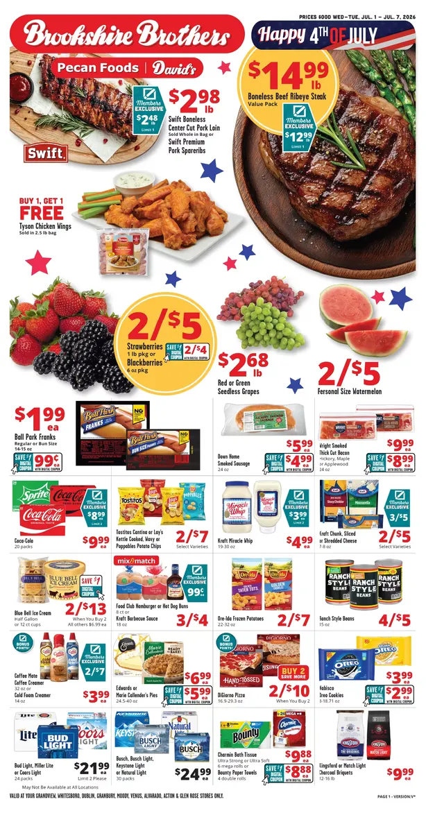 Weekly ad Brookshire Brothers from July 1 to July 7 2026 - Page 