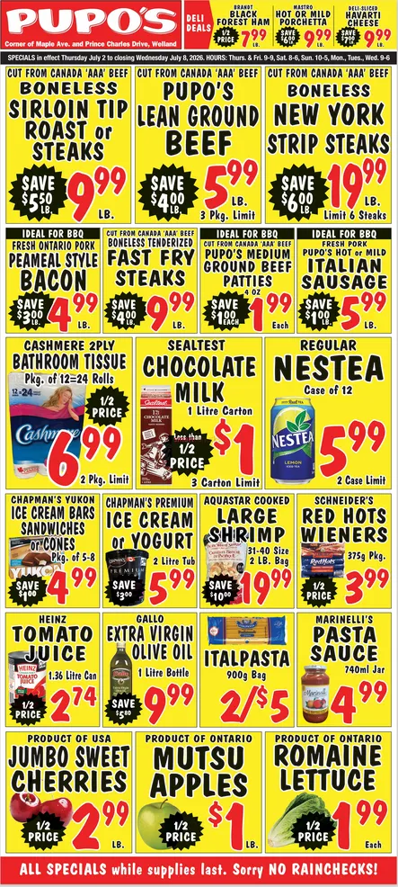 Pupo's Food Market Sales from July 2 to July 8 2026 - flyer page 1