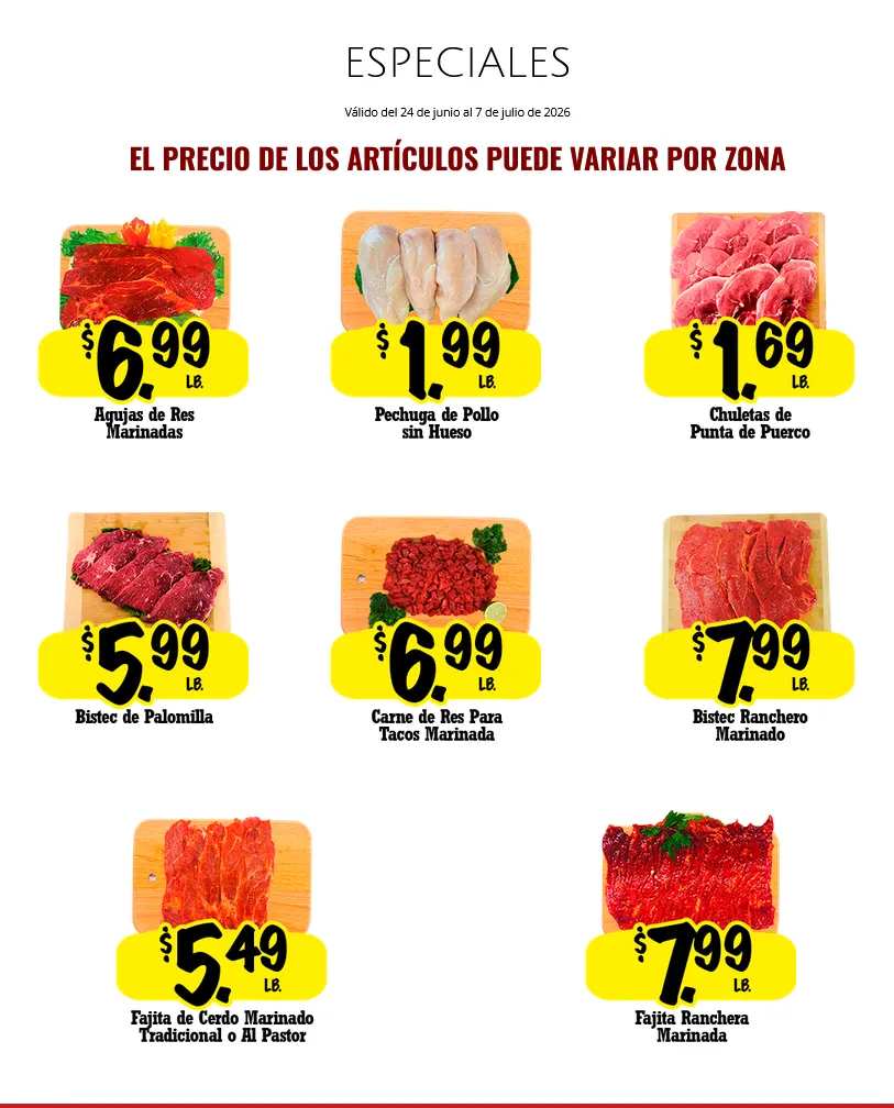 Weekly ad La Michoacana Meat Market Sales from June 24 to July 7 2026 - Page 1