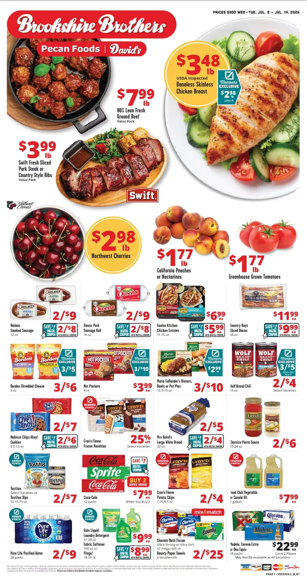 Weekly ad Brookshire Brothers Sales from July 8 to July 14 2026 - Page