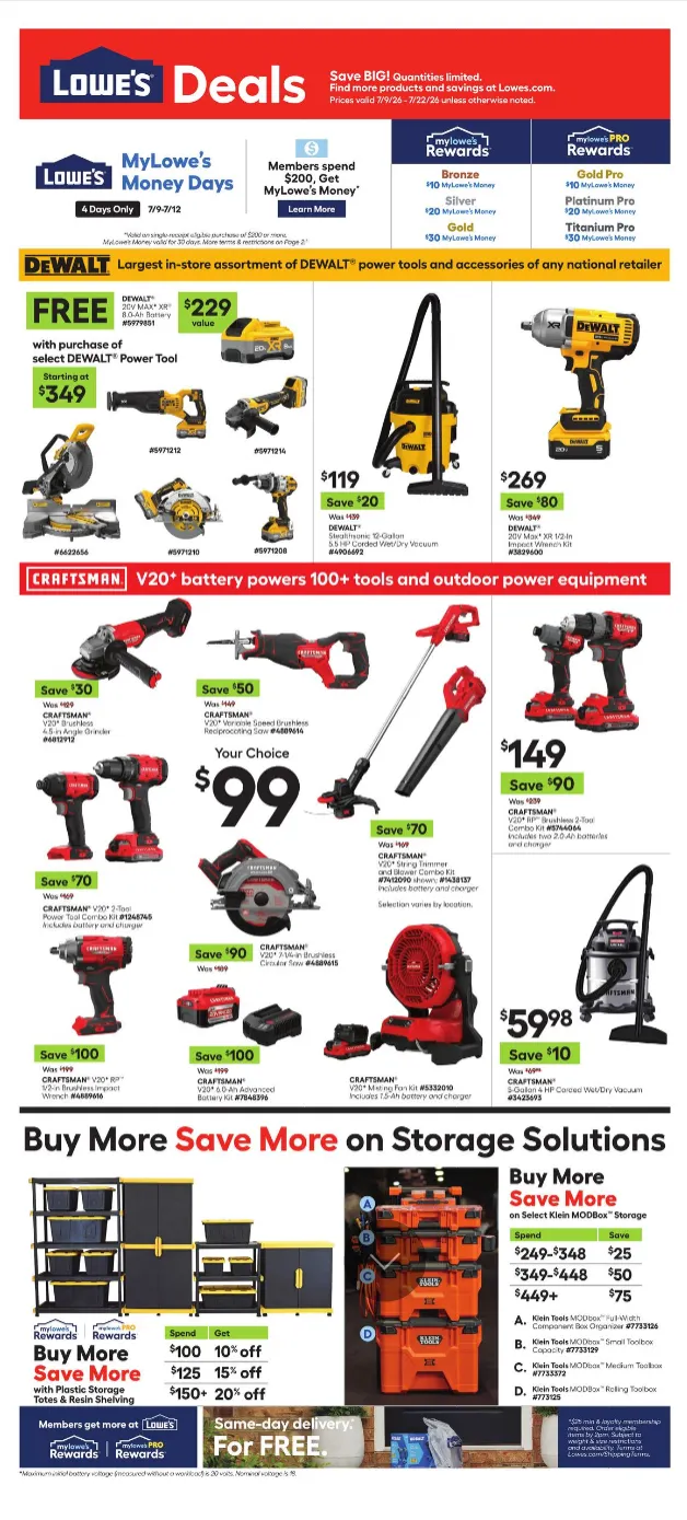 Weekly ad Lowe's Sales from July 9 to July 22 2026 - Page