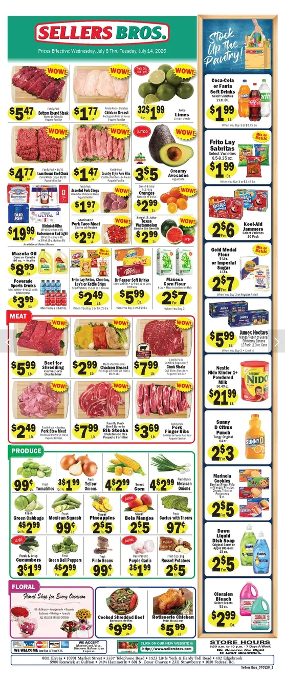 Weekly ad Sellers Bros Sales from July 8 to July 14 2026 - Page