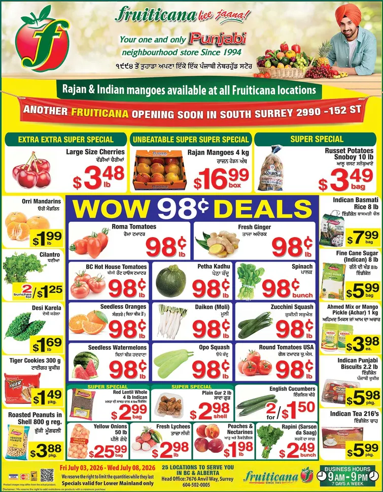 Fruiticana Sales from July 3 to July 8 2026 - flyer page 1