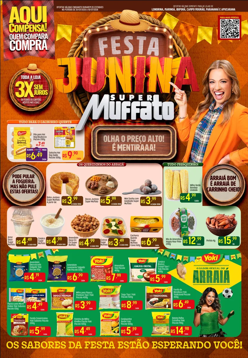 Encarte de Folhetos Super Muffato 1 de julho até 16 de julho 2026 - Pagina