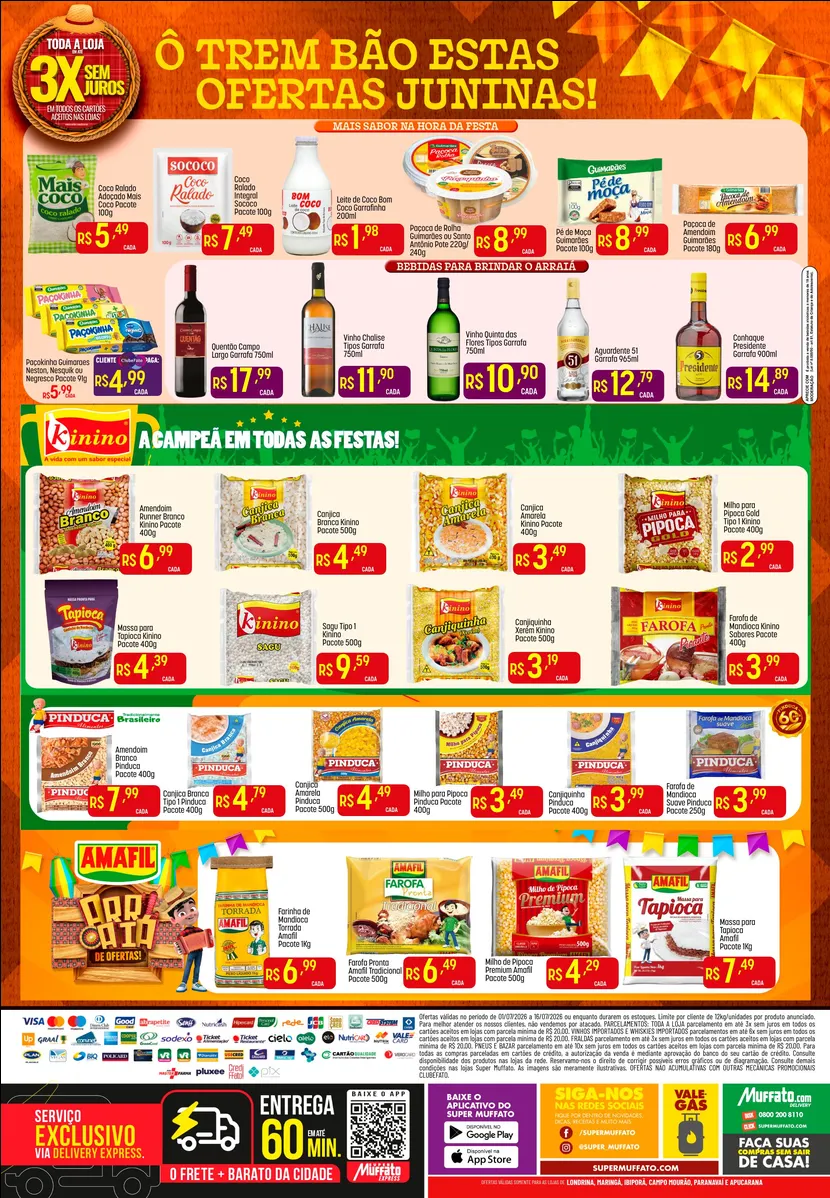 Encarte de Folhetos Super Muffato  1 de julho até 16 de julho 2026 - Pagina 2