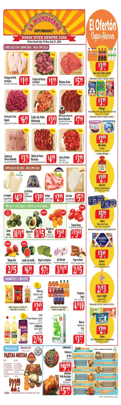 Weekly ad El Ahorro Supermarket Sales from July 15 to July 21 2026 - Page