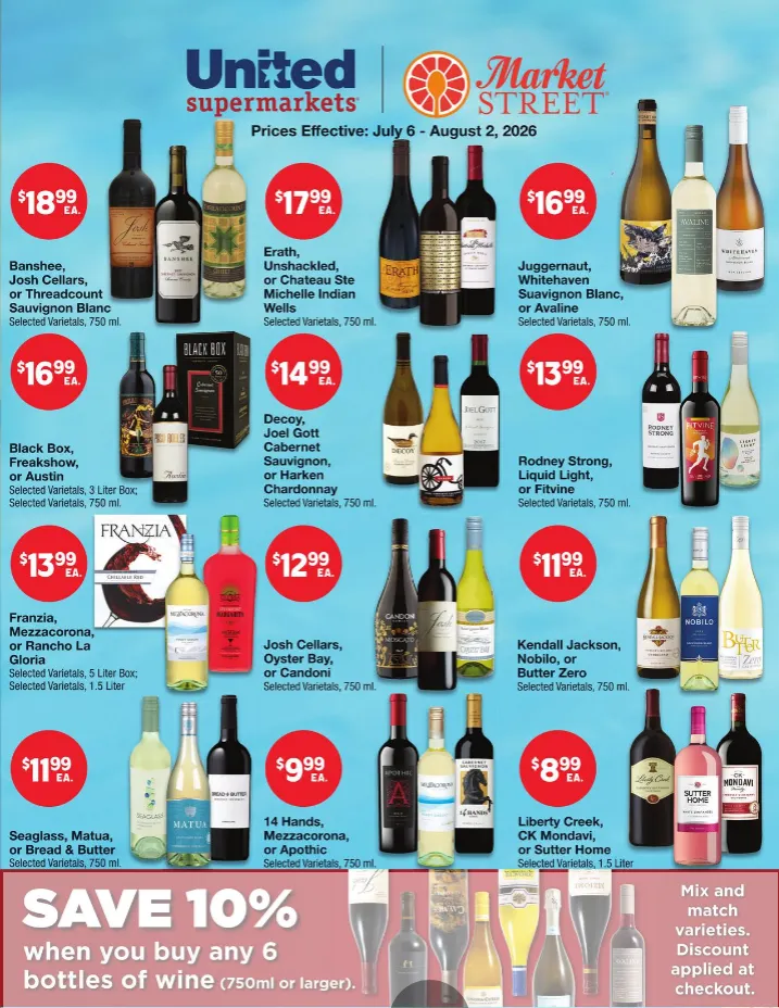Weekly promotion United Supermarkets Sales spanning from July 6 to August 2 2026 - Page 2 for Catalogue 365
