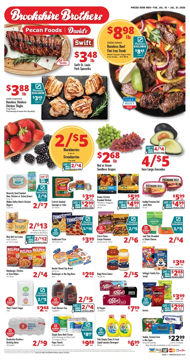 Weekly ad Brookshire Brothers Sales from July 15 to July 21 2026 - Page 