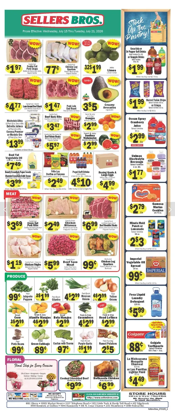 Weekly ad Sellers Bros Sales from July 15 to July 21 2026 - Page