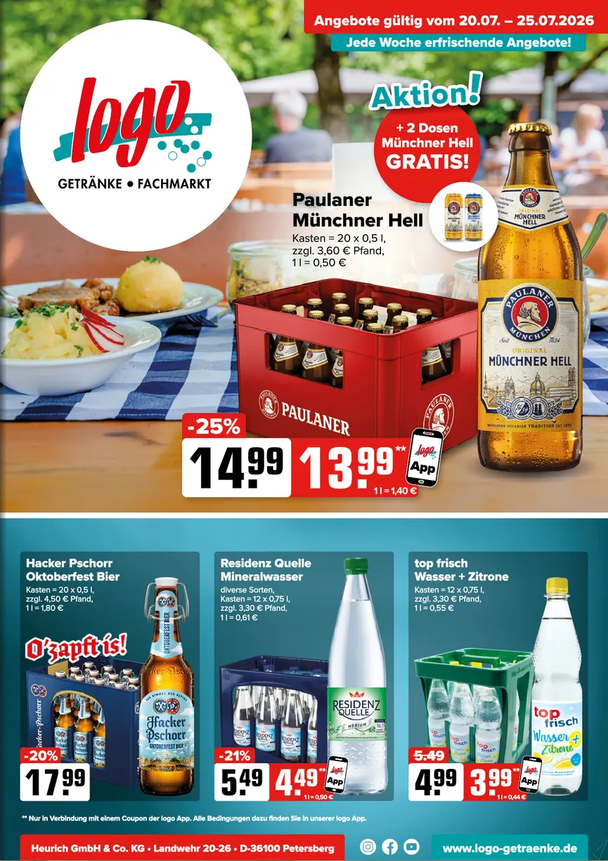 Logo Getränkemarkt Prospekte von 20. Juli bis 25. Juli 2026 - Prospekt seite