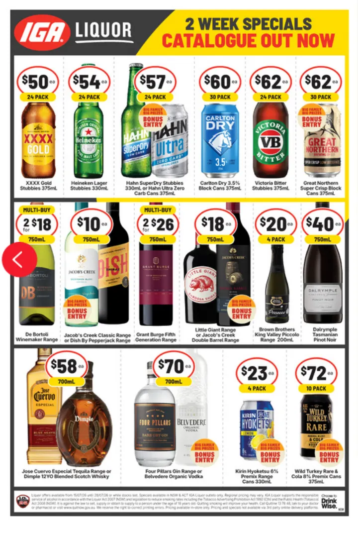 IGA LIQUOR Sales - Catalogue valid from 15 July to 28 July 2026 - page