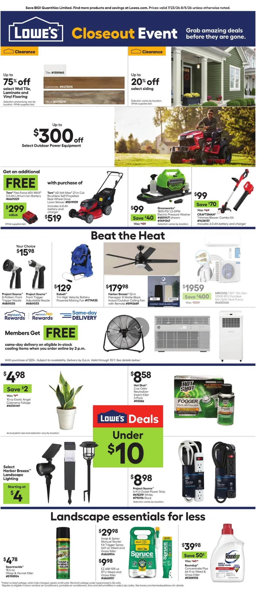 Weekly ad Lowe's Sales from July 23 to August 5 2026 - Page