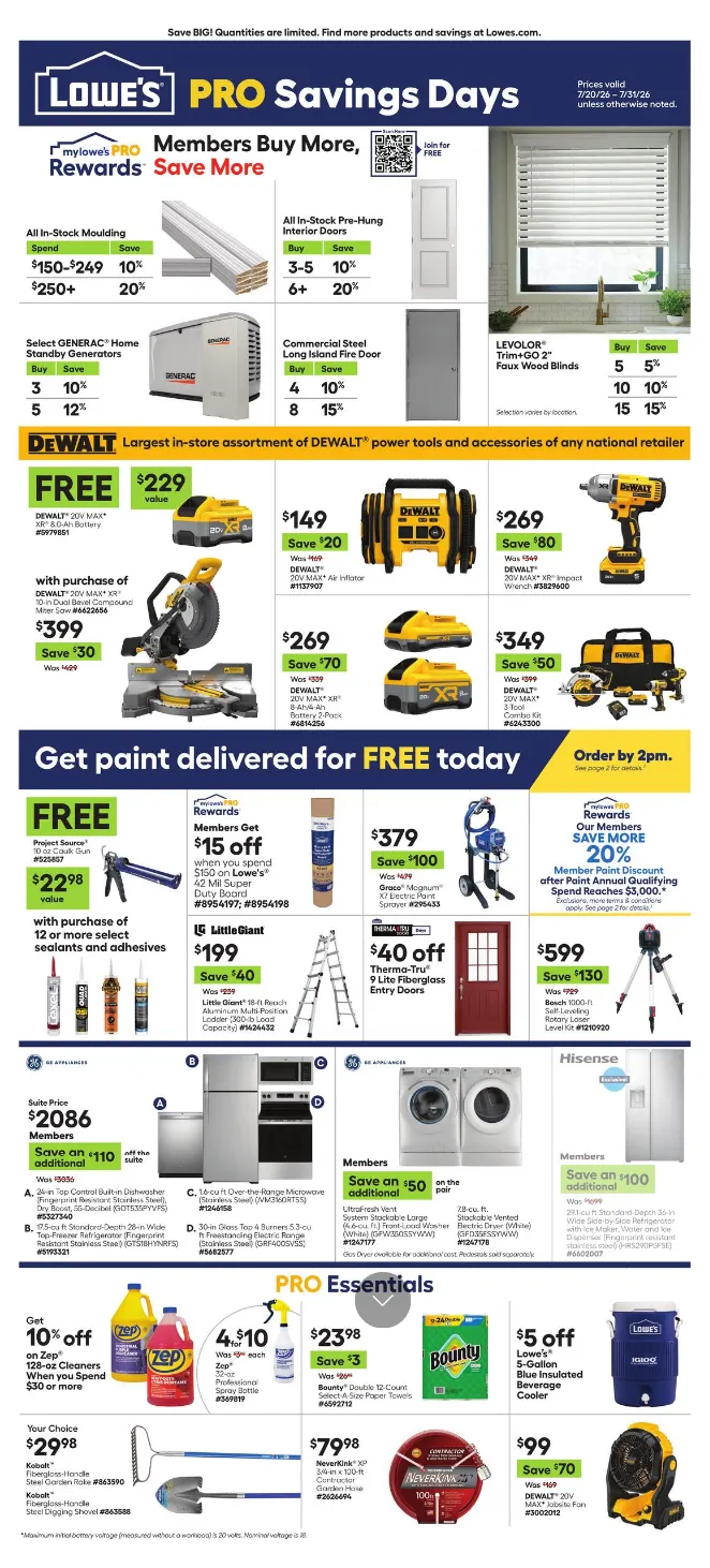 Weekly ad Lowe's Sales from July 20 to July 31 2026 - Page