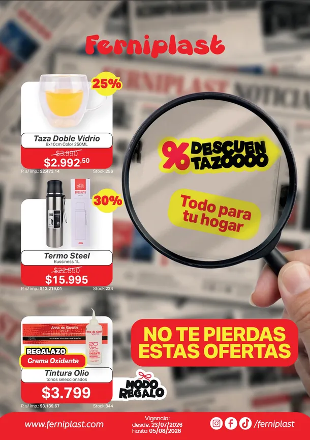 Ofertas de Ofertas Ferniplast 23 de julio al 5 de agosto 2026 - Página 1 del catálogo