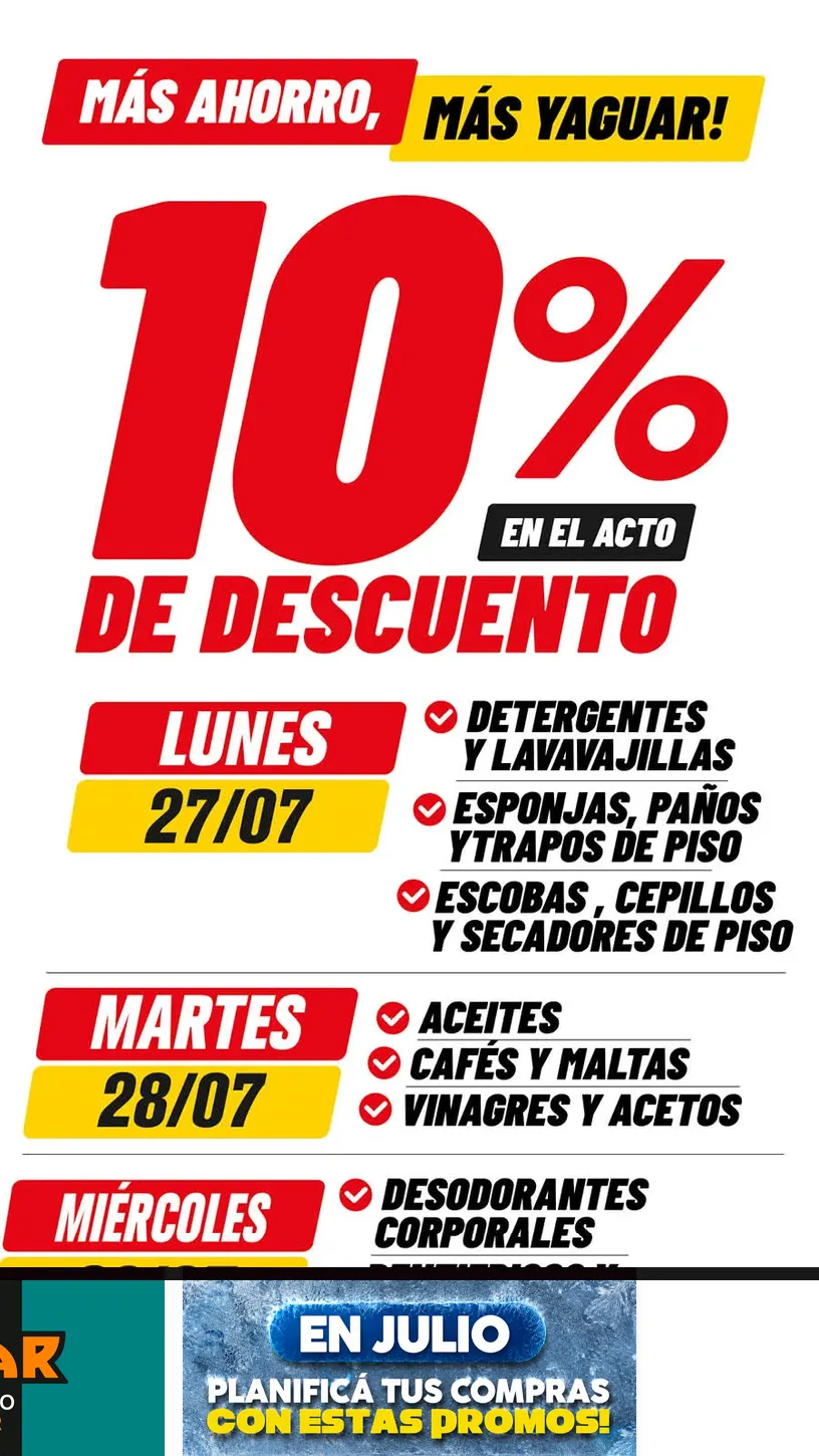 Ofertas de Ofertas Yaguar  29 de julio al 31 de julio 2026 - Página 1 del catálogo