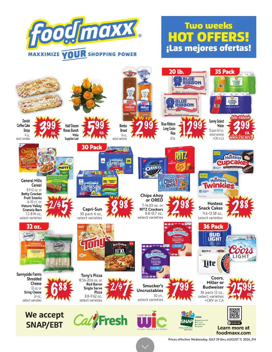 Weekly ad FoodMaxx Sales from July 29 to August 11 2026 - Page 1